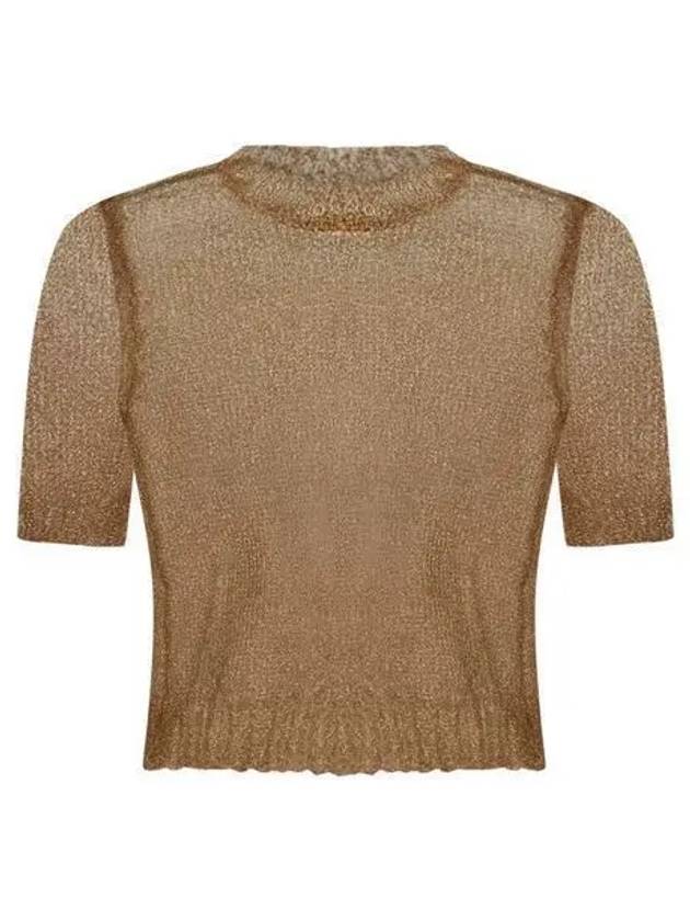 See through crew neck t shirt light brown S29HL0008M13005157 - MAISON MARGIELA - BALAAN 2