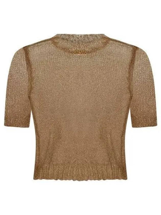 See through crew neck t shirt light brown S29HL0008M13005157 - MAISON MARGIELA - BALAAN 2