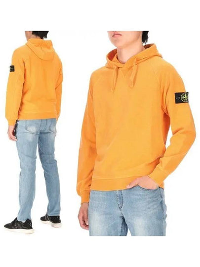 Men's Waffen Patch OLD Treatment Cotton Hoodie Orange - STONE ISLAND - BALAAN 2