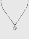 Women's Interlocking G Pendant Necklace YBB455307001 Silver - GUCCI - BALAAN 2