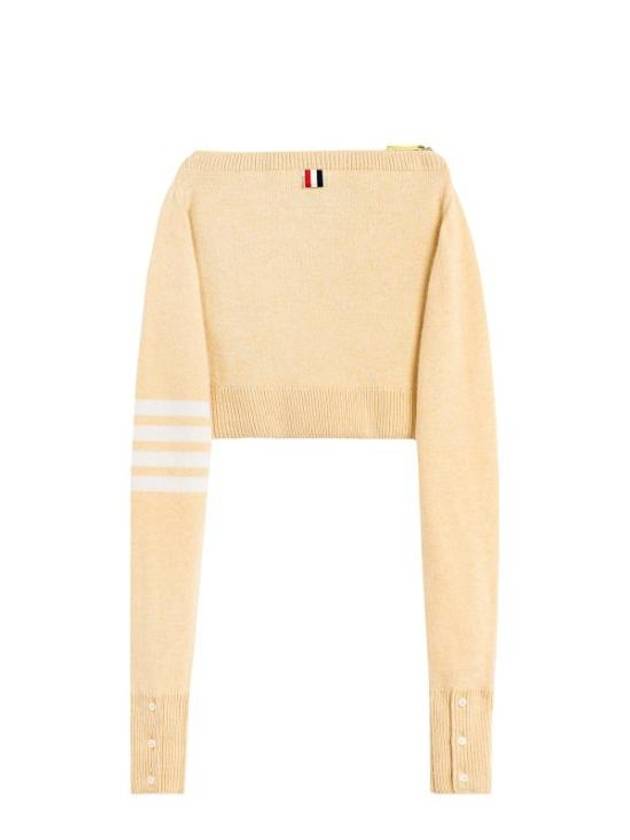 4 Bar Merino Wool Sweater Shoulder Bag Yellow - THOM BROWNE - BALAAN 3