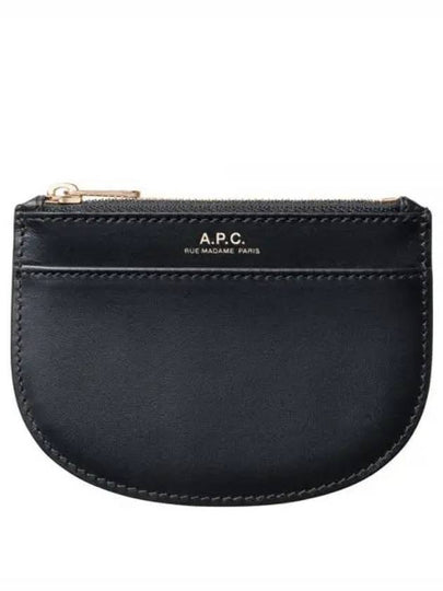 Logo Demi Lune Zipper Card Wallet Black - A.P.C. - BALAAN 2