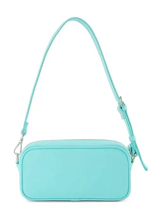 Logo Baguette Leather Camera Shoulder Bag Turquoise - COURREGES - BALAAN 3