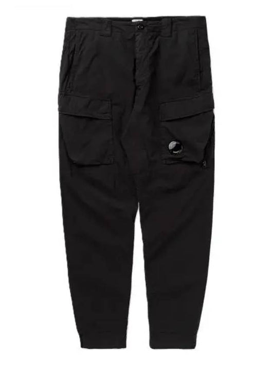 50 Fili Stretch Lens Wappen Cargo Straight Pants Black - CP COMPANY - BALAAN 2