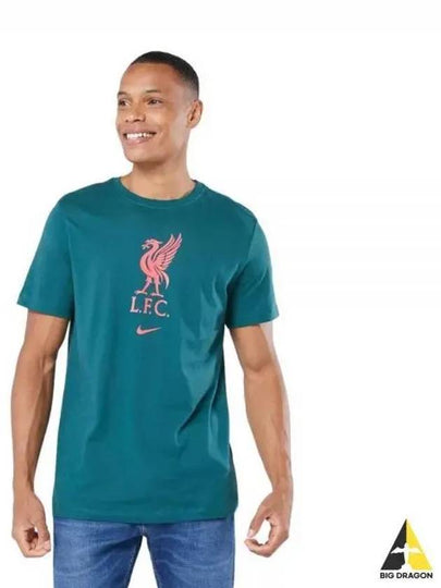 Liverpool Crest Short Sleeves T Shirt Green - NIKE - BALAAN 2