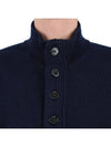 Wappen Patch Button Knit Top Navy - STONE ISLAND - BALAAN 8