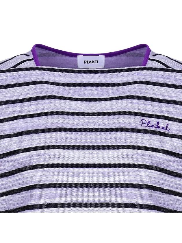 Striped Boat Neck T-Shirt MW3WE401 - P_LABEL - BALAAN 5