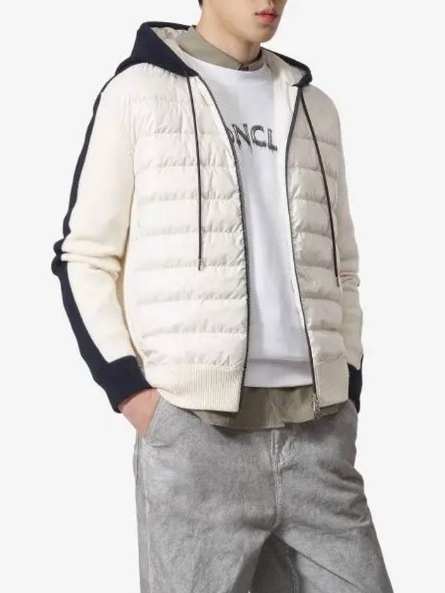 Knit padded cardigan white I30919B00007M3238034 - MONCLER - BALAAN 1