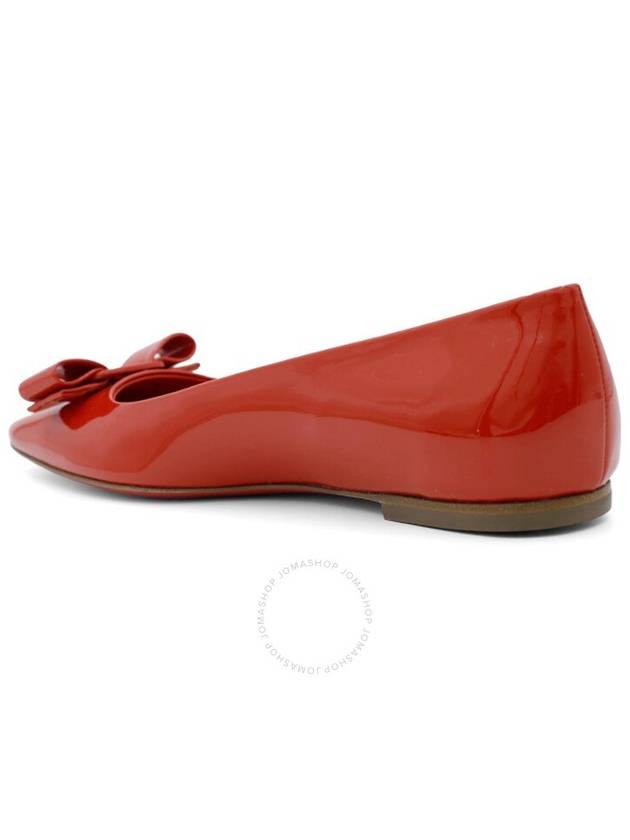 Salvatore Women's Vara Bow Ballerina Flats Red - SALVATORE FERRAGAMO - BALAAN 3