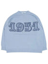 Logo Wool Knit Top Light Blue - MAX MARA - BALAAN 2