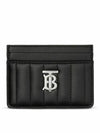 Lola Quilted Card Wallet Black - BURBERRY - BALAAN 2