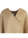 Women's Check Reversible Wool Cape Beige - BURBERRY - BALAAN 5