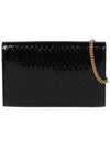 Envelope Mini Chain Wallet Black - SAINT LAURENT - BALAAN 3