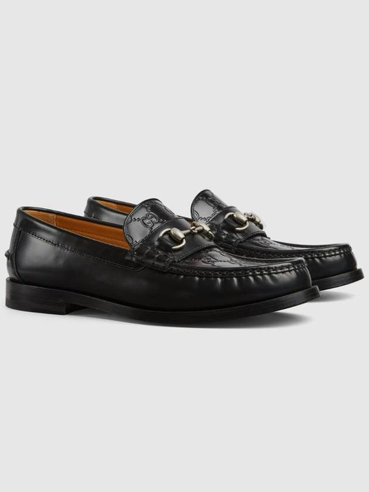 Men's GG Horsebit Leather Loafers Black - GUCCI - BALAAN 2