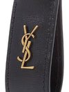 Tiny Cassandre Keyholder in Smooth Leather Black - SAINT LAURENT - BALAAN 5