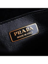 Triangular Logo Saffiano Leather Tote Bag Black - PRADA - BALAAN 8