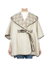 Reseda Hooded Poncho Jacket Ivory - MAX MARA - BALAAN 2