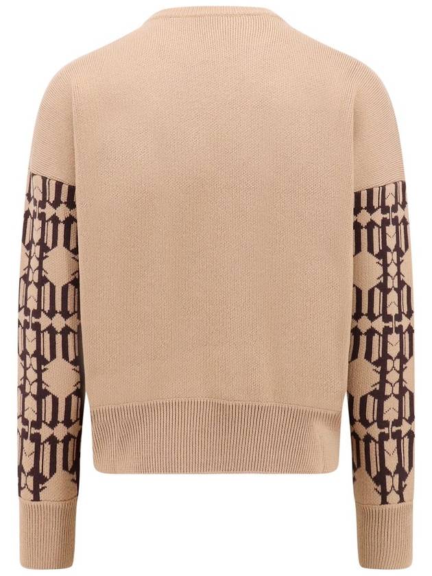 23 fw Beige Brown COTTONWOOL Blend Jumper PMHE053E23KNI0016160 B0480469385 - PALM ANGELS - BALAAN 3