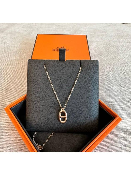 Blue Stone Chandal Necklace Rose Gold - HERMES - BALAAN 2