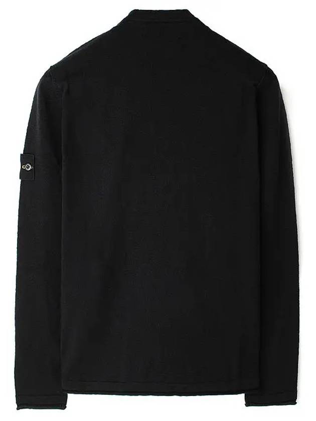 Logo Organic Cotton Long Sleeve T-Shirt Black - STONE ISLAND - BALAAN 3