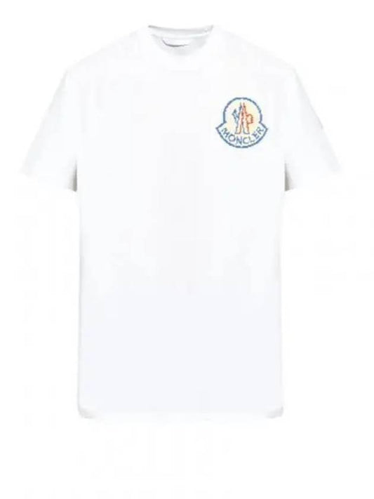 Logo Crew Neck Short Sleeve T-Shirt White - MONCLER - BALAAN 2