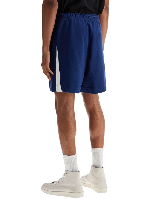 blue cotton shorts with side stripes - Y-3 - BALAAN 3