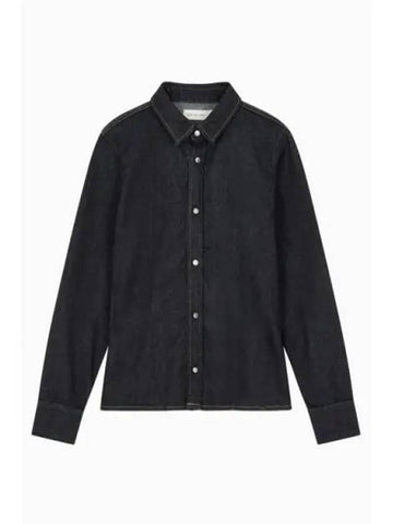 Jeans Long Sleeve Denim Shirt Black - CALVIN KLEIN - BALAAN 1