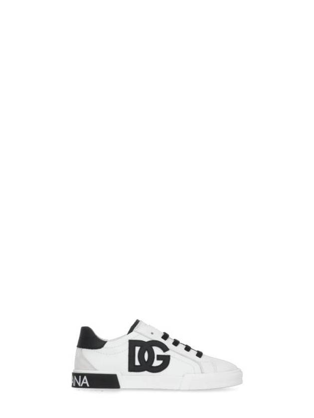 Kids Logo Sneakers Black White - DOLCE&GABBANA - BALAAN 1