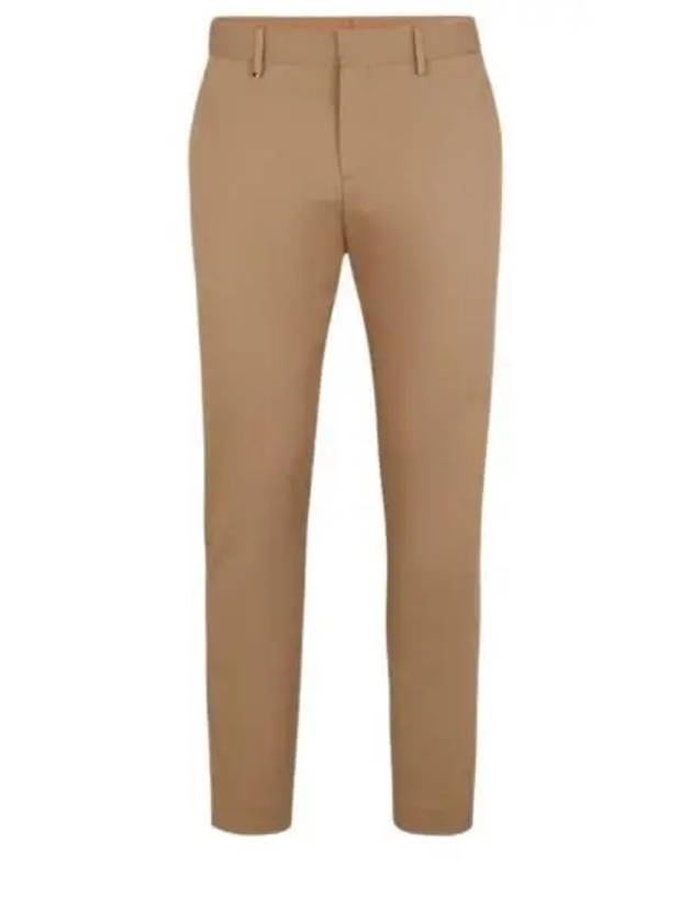 Stretch Cotton Straight Pants Beige - HUGO BOSS - BALAAN 2