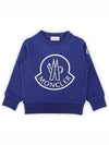 Kids Waffen Printing Sweatshirt Blue 8G00011 899PS 758 - MONCLER - BALAAN 2