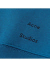 Logo Print Crew Neck Sweatshirt Teal Blue - ACNE STUDIOS - BALAAN 5