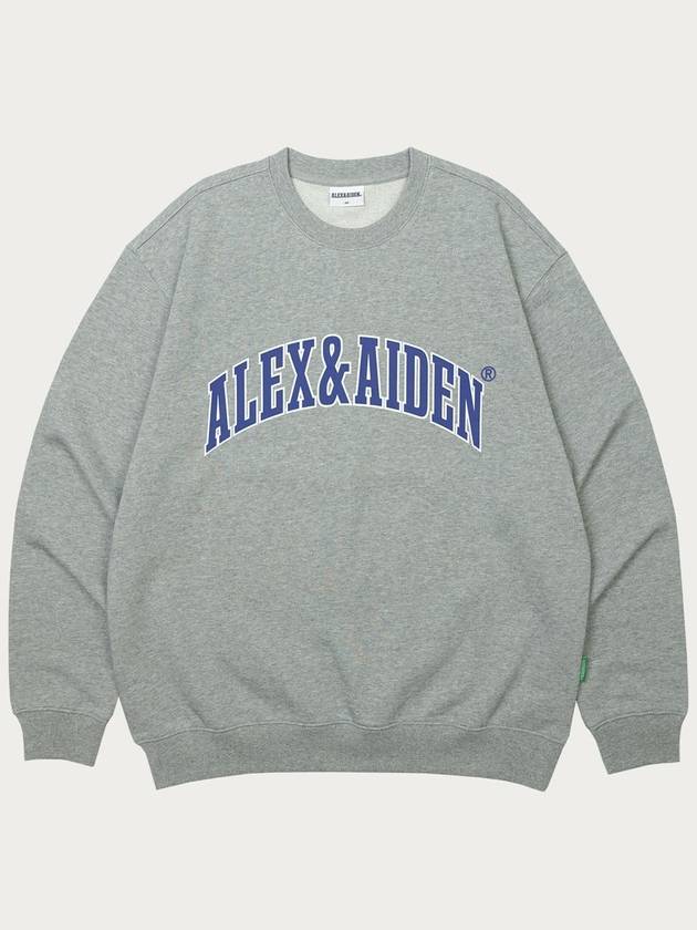 24 Renewal Line Big Arch Logo Sweatshirt Melange Gray - ALEX&AIDEN - BALAAN 1