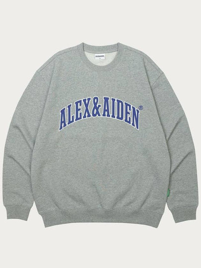 Renewal Line Big Arch Logo Sweatshirt Melange Gray - ALEX&AIDEN - BALAAN 2