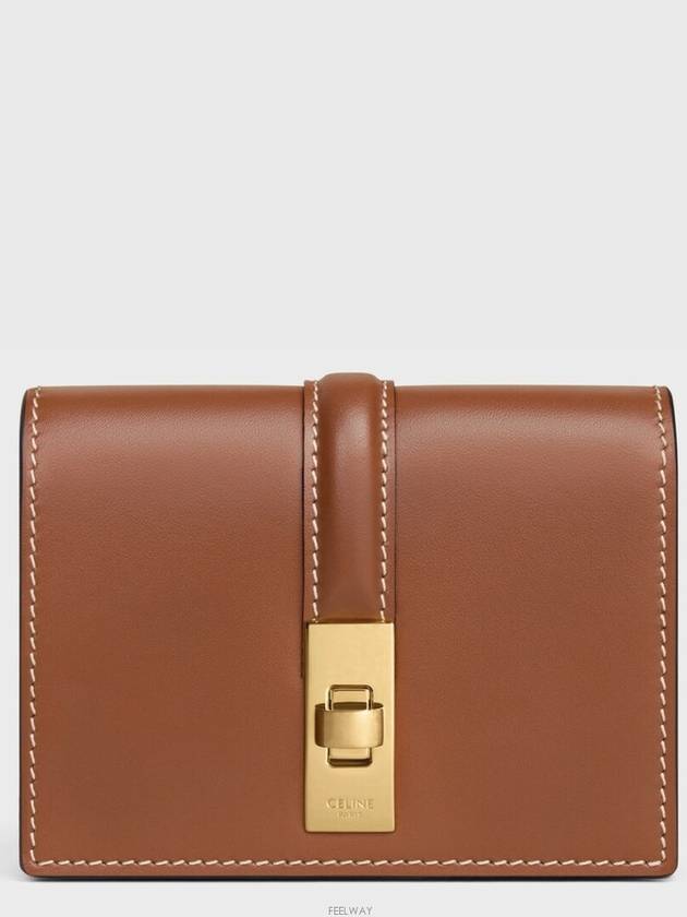 16 Card Holder Flap Shiny Calfskin Tan 10M473GCG 04LU - CELINE - BALAAN 2