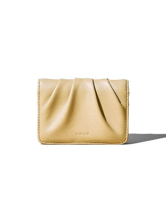 Dough Soft Women’s Leather Card Wallet Pale Lemon - LE MASQUE - BALAAN 1