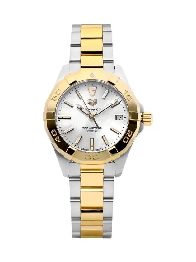 Aquaracer Date Quartz Watch Gold Silver - TAG HEUER - BALAAN 3