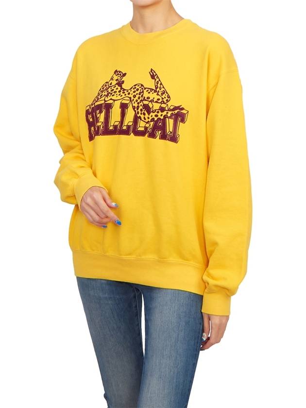 Women s brushed sweatshirt FG HELLCAT SUNFLOWER YELLOW W - WILD DONKEY - BALAAN 4