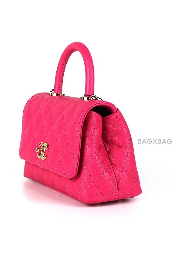 CH Caviar Coco Handle Mini Hot Pink Gold Plated CH42BG031 - CHANEL - BALAAN 2