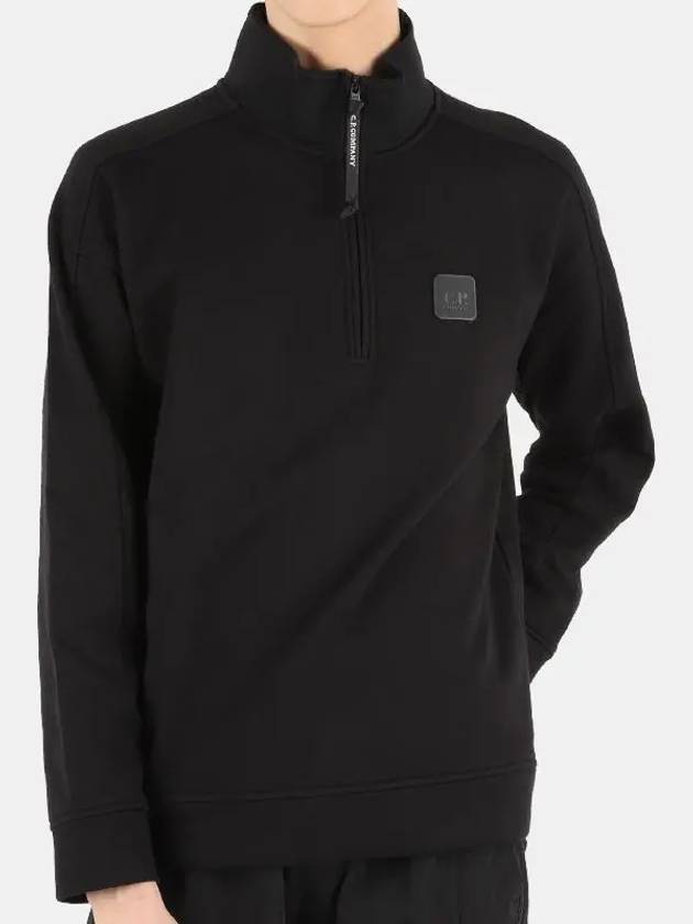 Lens Wappen Light Fleece Sweatshirt Black - CP COMPANY - BALAAN 3