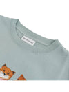 Surfing Foxes Logo Print Short Sleeve T-Shirt Sky Blue - MAISON KITSUNE - BALAAN 4