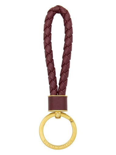 Intrecciato Lambskin Key Holder Brown - BOTTEGA VENETA - BALAAN 1