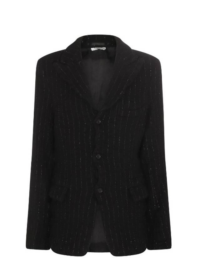 HOMME PLUS BLACK WOOL BLEND BLAZER PLJ0650511 - COMME DES GARCONS - BALAAN 2