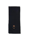 Fox Embroidered Wool Muffler Black - POLO RALPH LAUREN - BALAAN 2