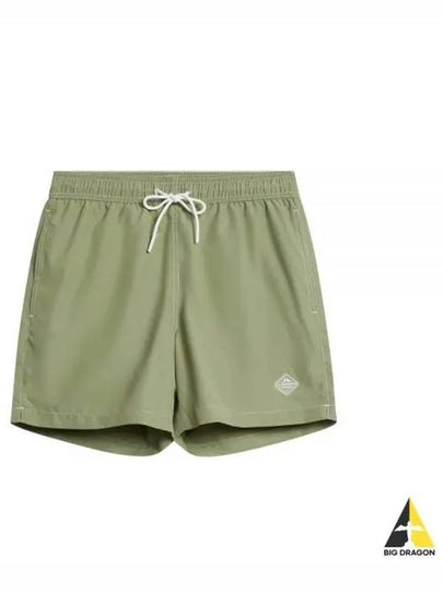 Banks Solid Swim Trunk Shorts Oil Green - J.LINDEBERG - BALAAN 2