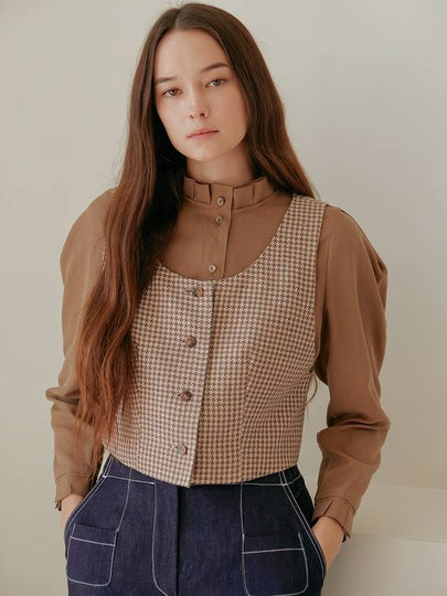 Leeka Pleated Blouse Cocoa Brown - AILE DE - BALAAN 2