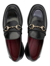 Horsebit Leather Loafer Black - GUCCI - BALAAN 3