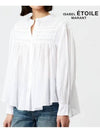 Women's Flalia Cotton Blouse White - ISABEL MARANT ETOILE - BALAAN.