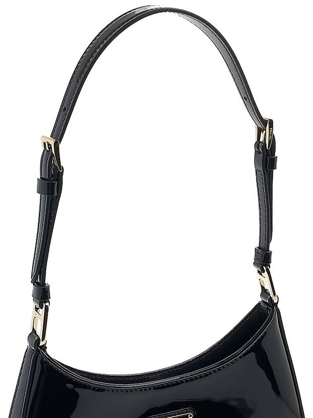 Cleo Patent Leather Shoulder Bag Black - PRADA - BALAAN 9