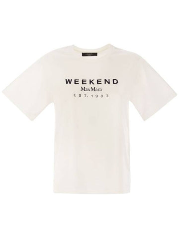 CABINA - Jersey T-shirt with print - WEEKEND MAX MARA - BALAAN 1