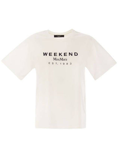 CABINA - Jersey T-shirt with print - WEEKEND MAX MARA - BALAAN 1